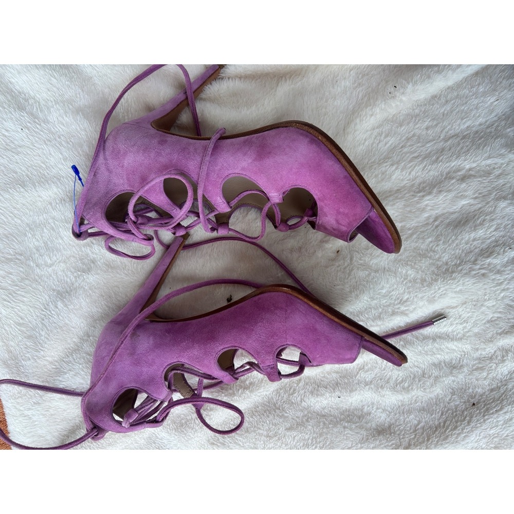 Coach‎ Heels Women's Size 6 Purple Good Lace Up Suede Ghillie Sandals